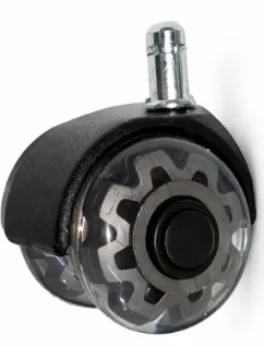גלגל "2 פין 11 גליל טפלון אפור שקוף שקט חזק במיוחד מתאים לפרקט