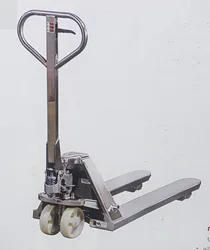 עדכון מוצר עגלת משטחים הידראולית משודרגת מנירוסטה גלגלים קוטר 200 להולכה קלה, אורך 115 ס"מ 2000 ק"ג גלגל אוקולון