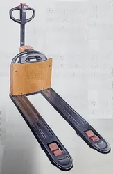 עגלת משטחים חשמלית 2.0 טון מחוזקת לזמן עבודה ארוך עם גלגלי ייצוב בצדדים סוללה ליתיום 48V/15AM טעינה 48V5A