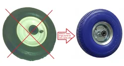 למימוש בעת קניית עגלה חדשה בלבד - החלפת 2 יחידות גלגלי האויר לגלגלים מוקצפים.