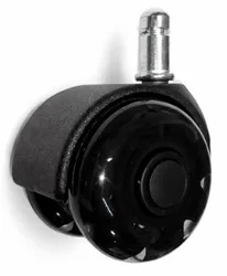 גלגל "2 פין 11 גליל טפלון שחור שקוף שקט חזק במיוחד מתאים לפרקט