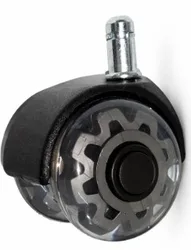 גלגל "2 פין 11 גליל טפלון אפור שקוף שקט חזק במיוחד מתאים לפרקט